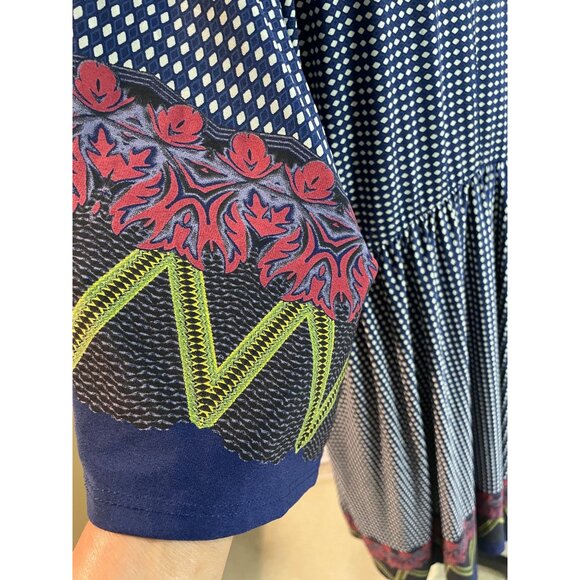 East Adeline Size 3X Boho Kimono Momen's Sleeve Midi Dress V-Neck - Picture 4 of 16